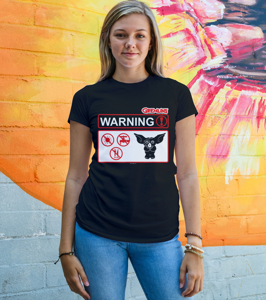Gremlins Warning Sign Icons Gizmo T-Shirt