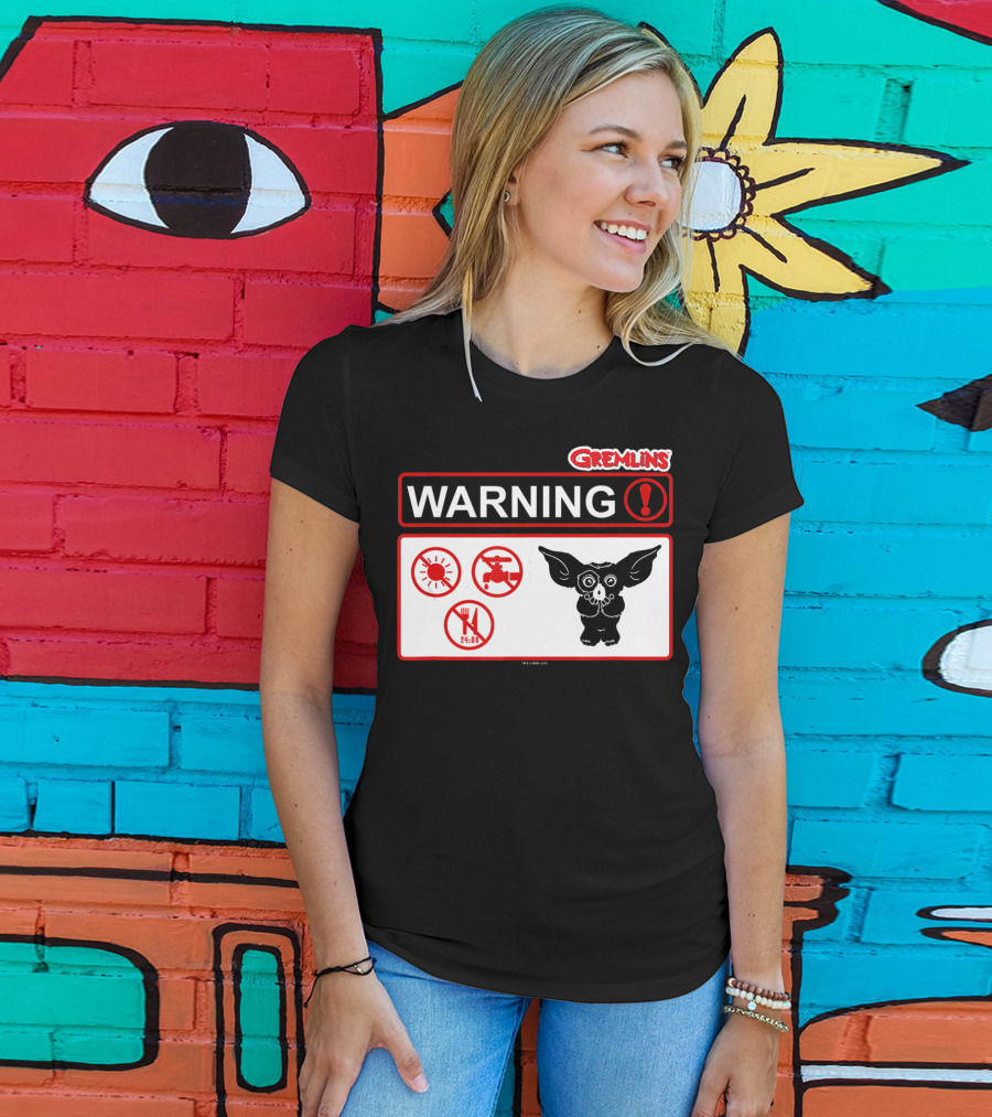 Gremlins Warning Sign Icons Gizmo T-Shirt