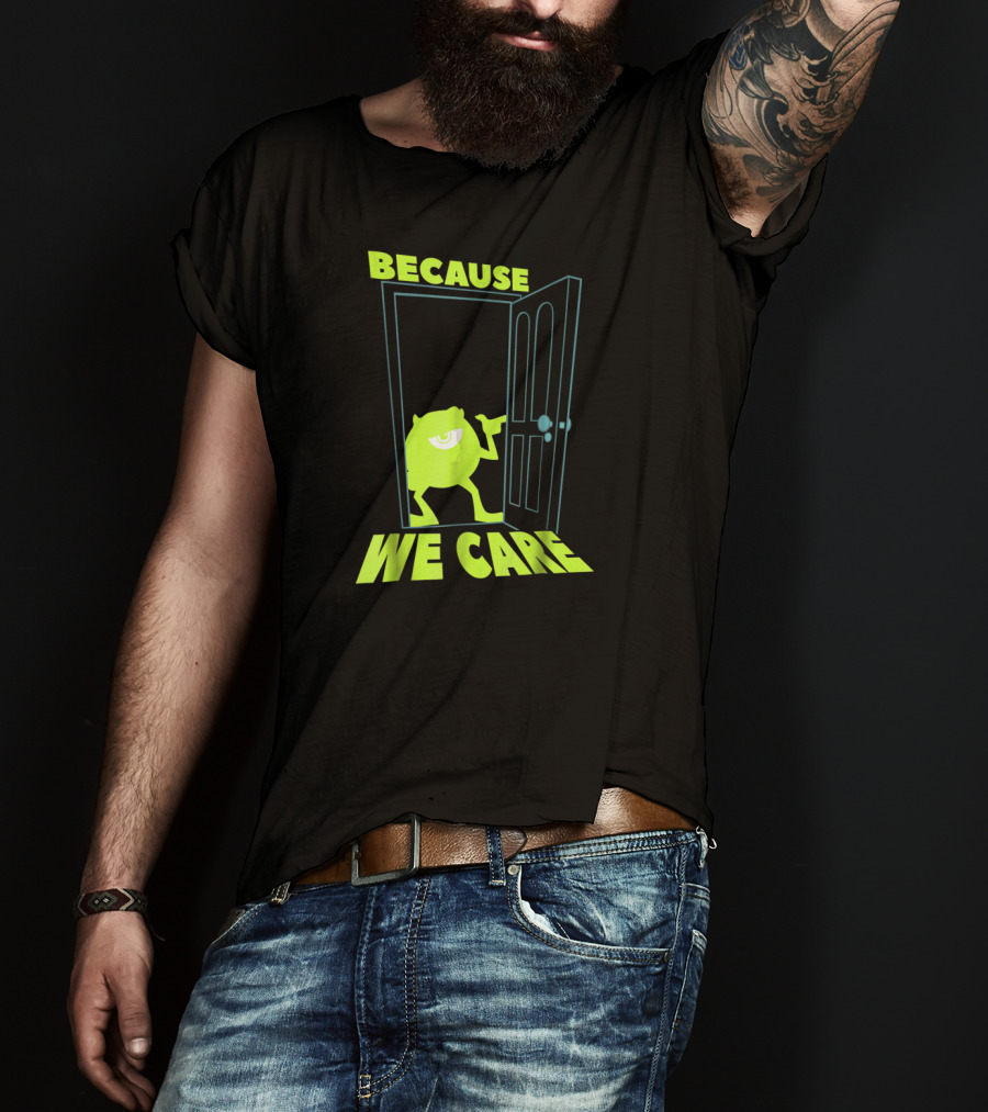 Disney Pixar Monsters Inc. Mike Because We Care Doorway T-Shirt