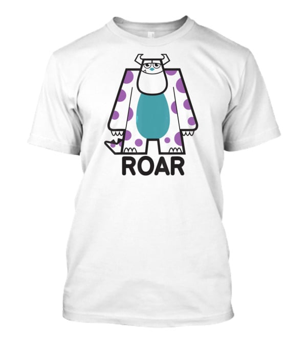 Disney Pixar Monsters University Sulley Roar Icon With Purple Polka Dots T-Shirt