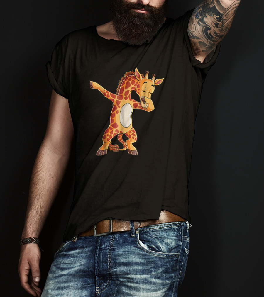 Dabbing Giraffe Cute Funny Dance Giraffes Dab T-Shirt