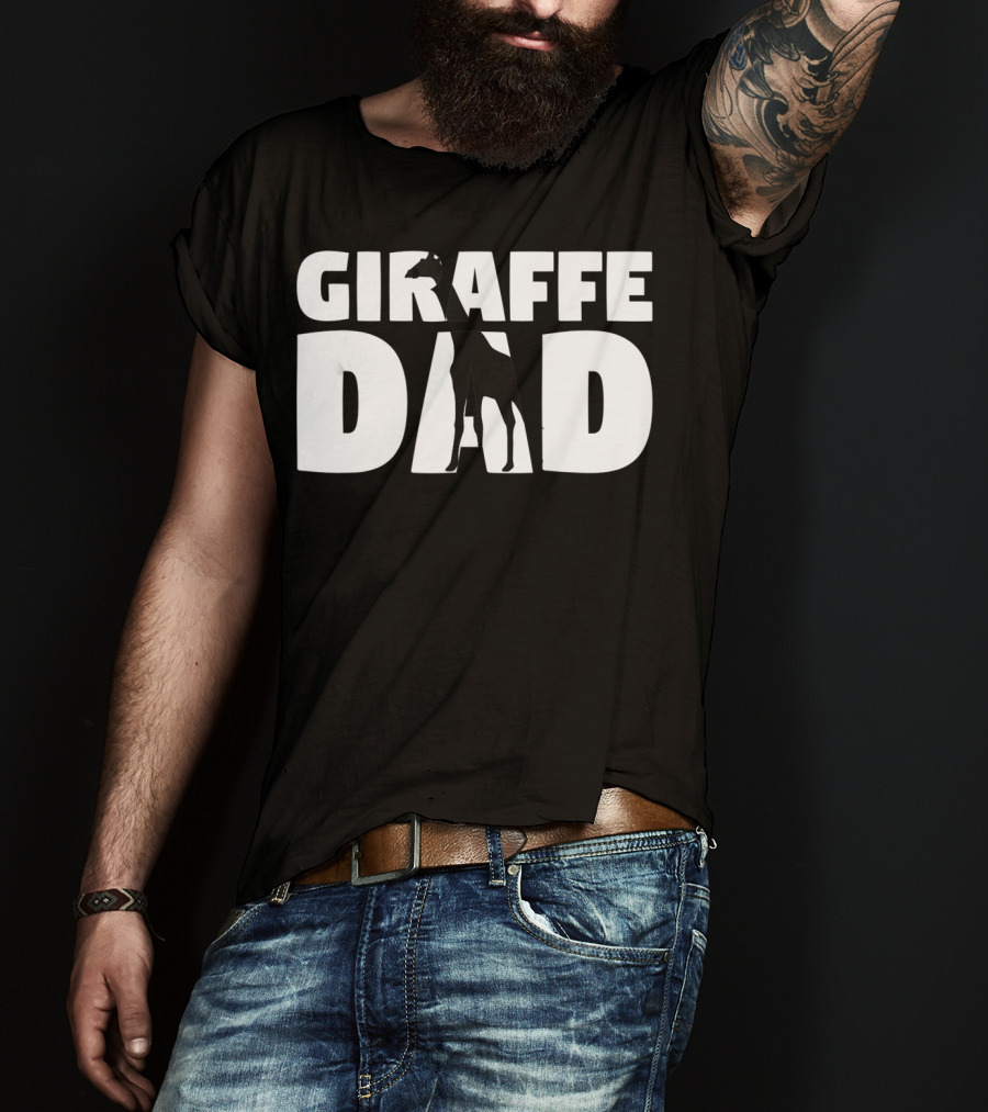 Giraffe Dad Giraffe Zoo Animal Lover T-Shirt