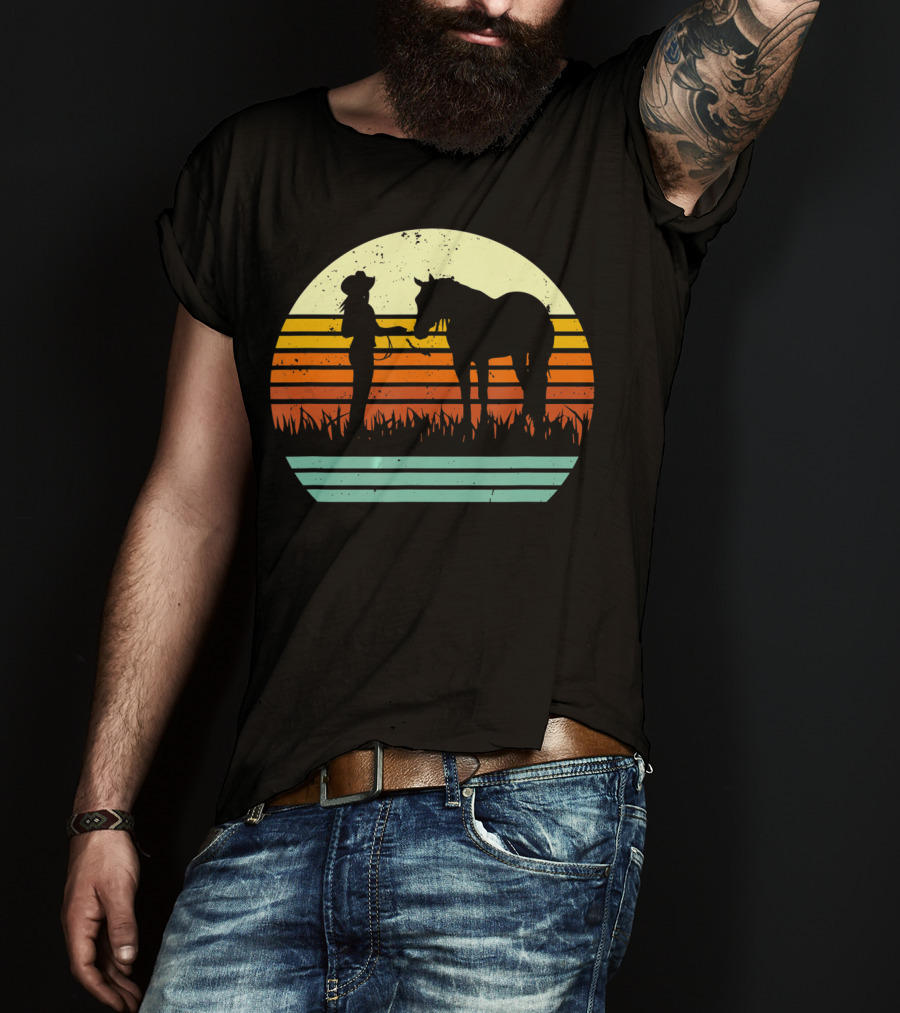 Vintage Retro Halter Horse Show T-Shirt