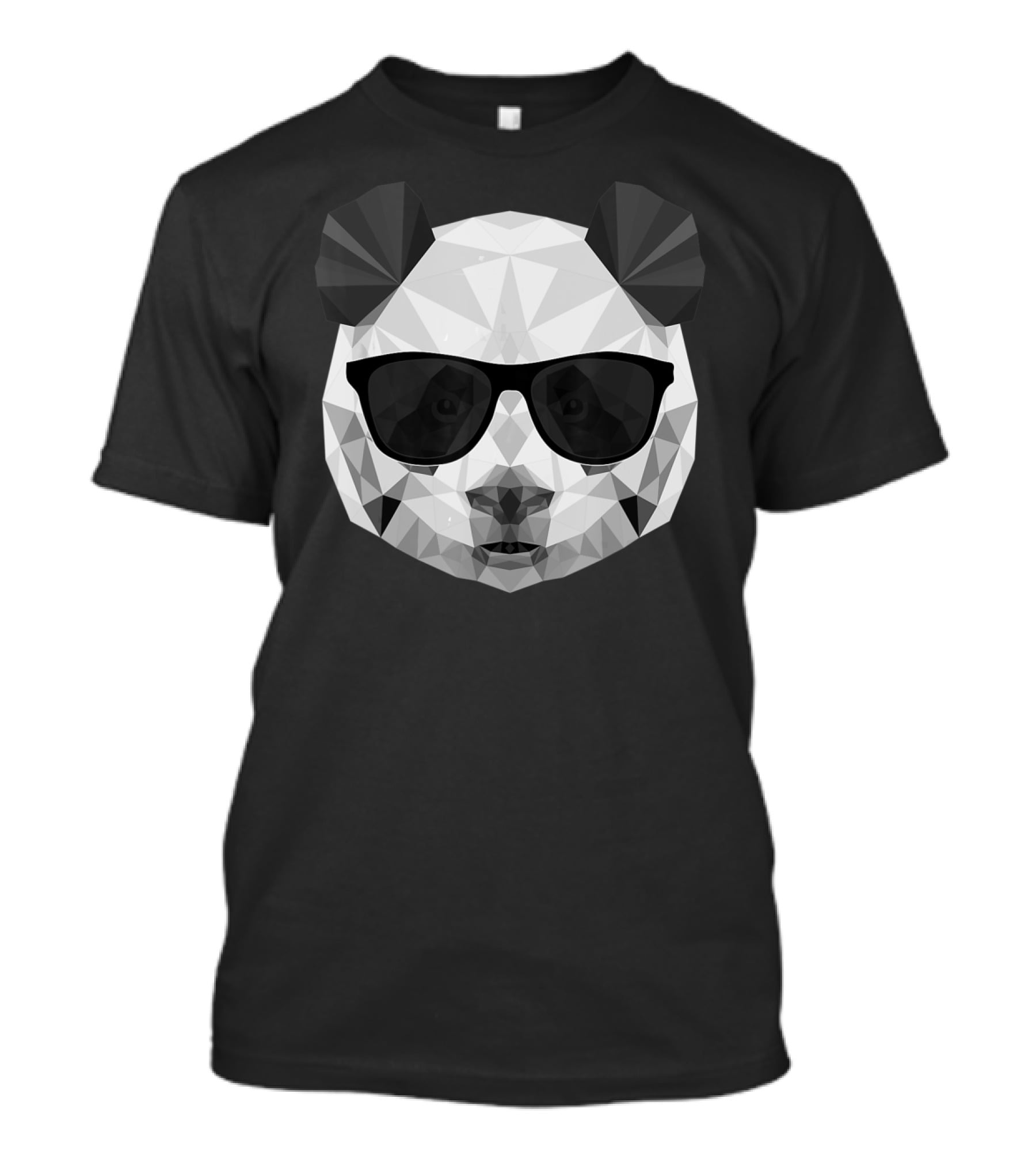 Panda Panda Polygonal Sunglasses Geometric T-Shirt