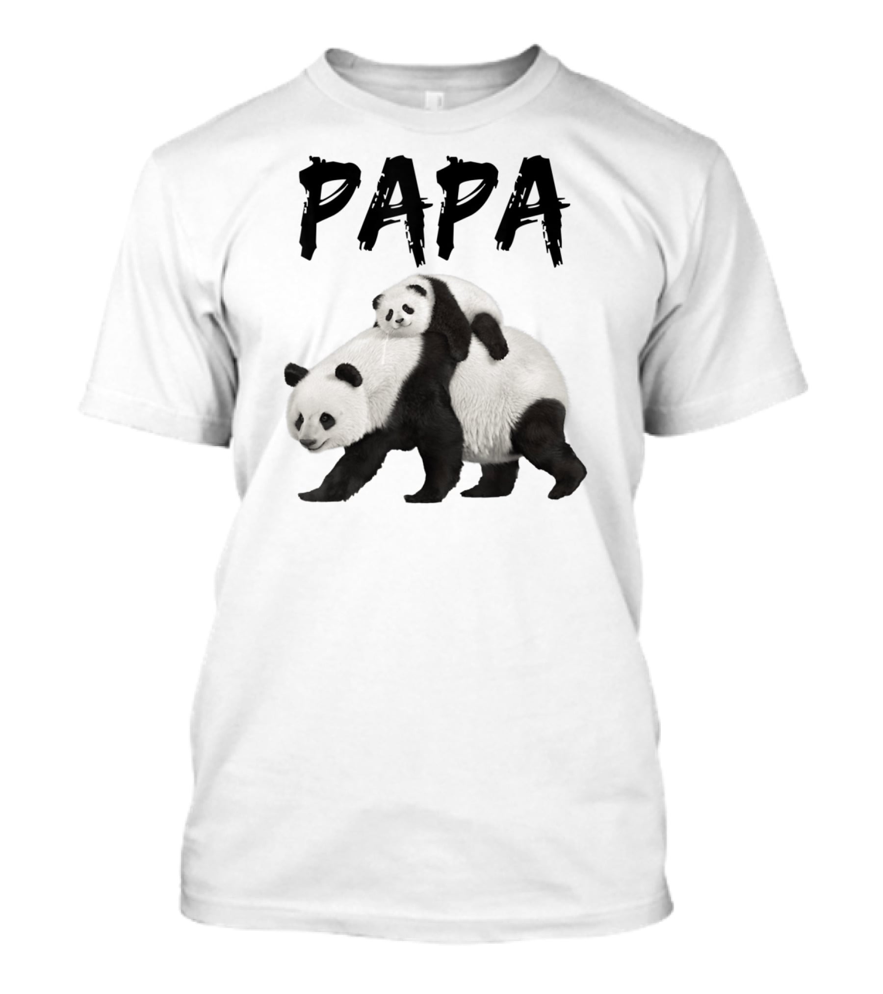 Papa Panda Bear Dad With Baby Panda T-Shirt