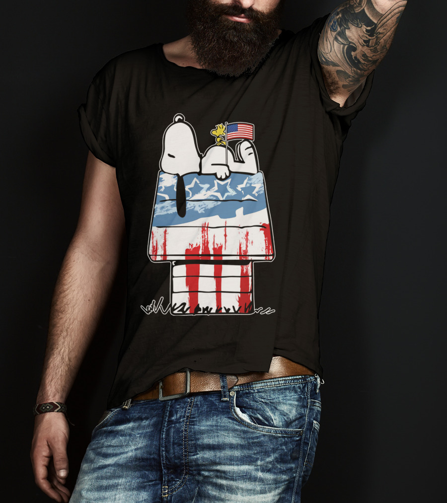 America Snoopy Patriotic The Peanuts Movie Homeland T-Shirt