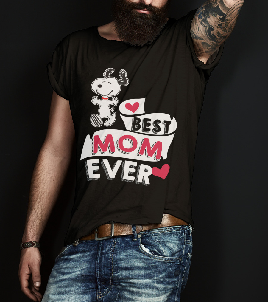 Best Mom Ever Snoopy Mother's Day Peanuts Movie T-Shirt