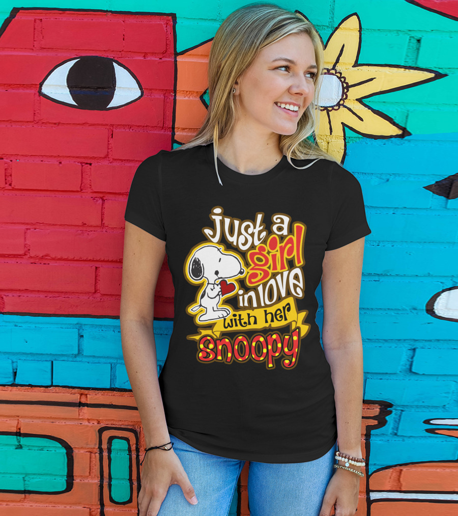 Just A Girl In Love With Her Snoopy Peanuts Movie T-Shirt