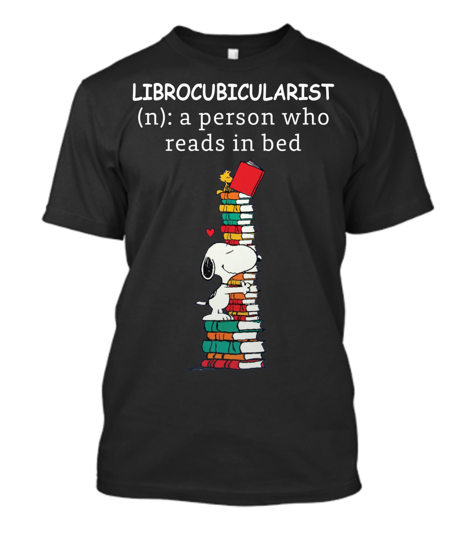 Librocubicularist Snoopy The Peanuts Movie A Person Who Reads In Bed T-Shirt