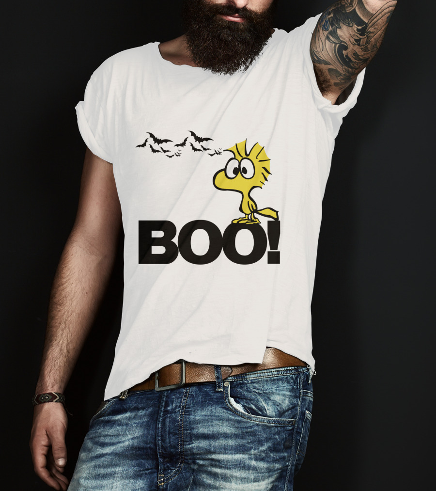 Woodstock Boo Halloween The Peanuts Movie Snoopy Bats T-Shirt
