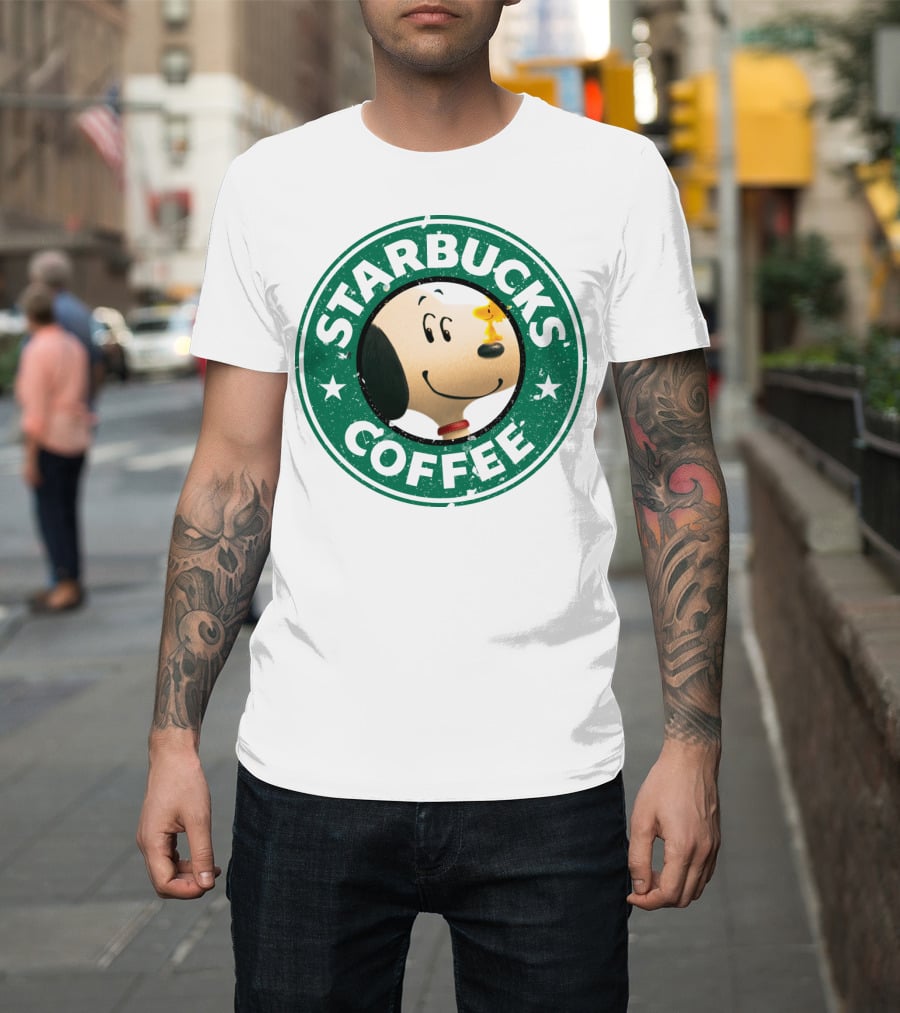 Starbucks Coffee Snoopy The Peanuts Movie Woodstock T-Shirt