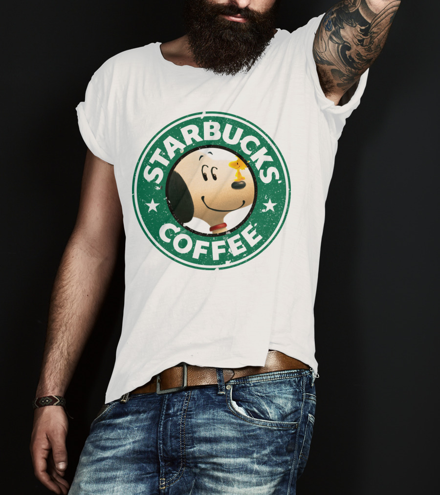 Starbucks Coffee Snoopy The Peanuts Movie Woodstock T-Shirt