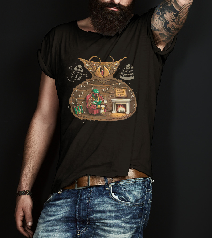 Acceptance Boba Fett Home Sweet Home Sarlacc Pit Star Wars T-Shirt