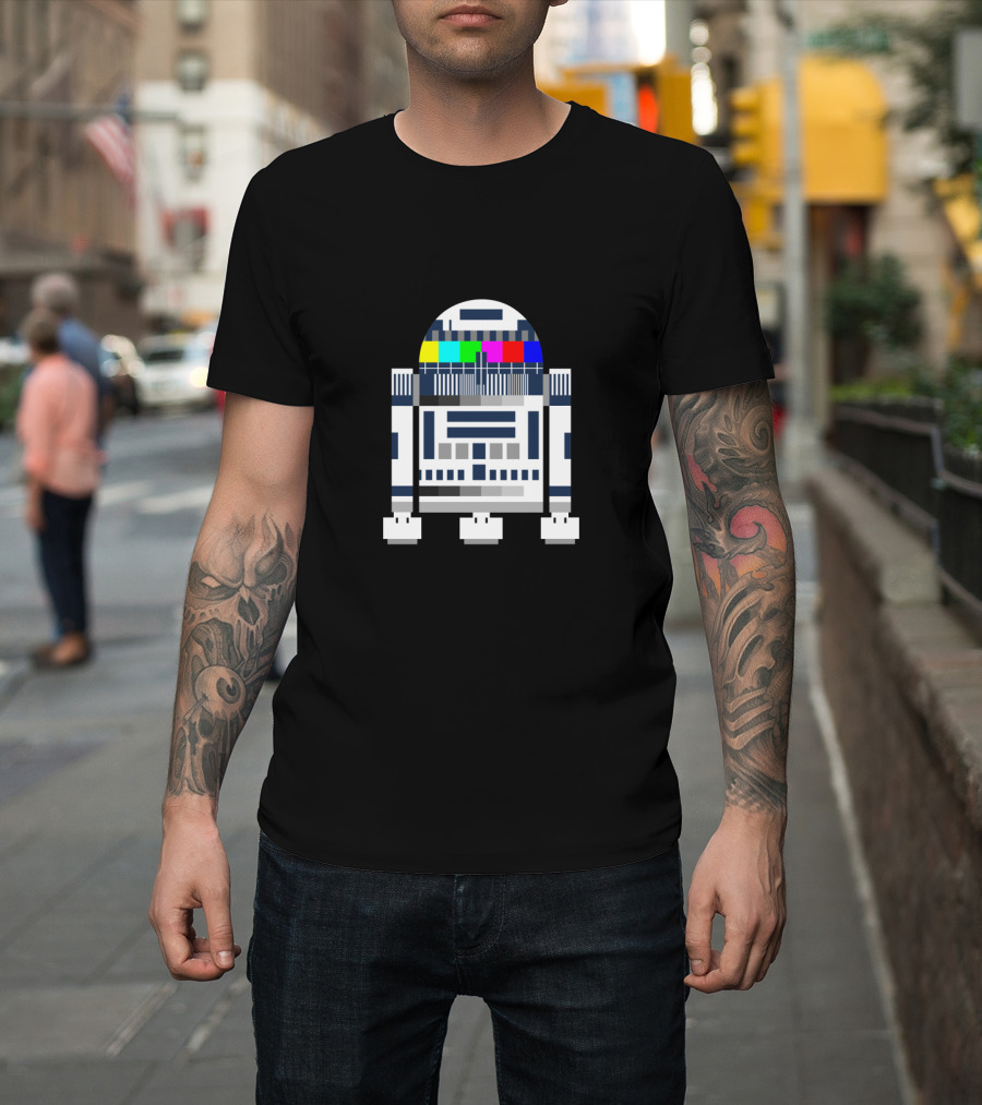 Classic R2 D2 Droid Star Wars TV Screen Elements T-Shirt