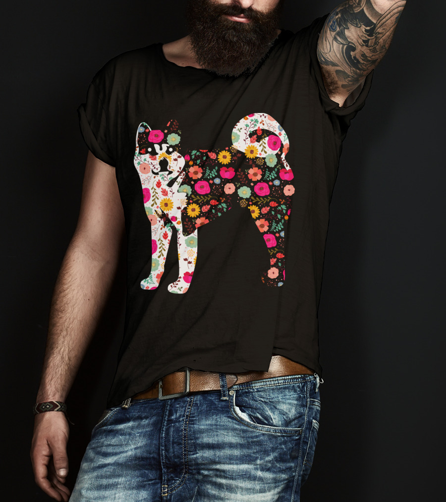 Akita Floral Patterned Body T-Shirt