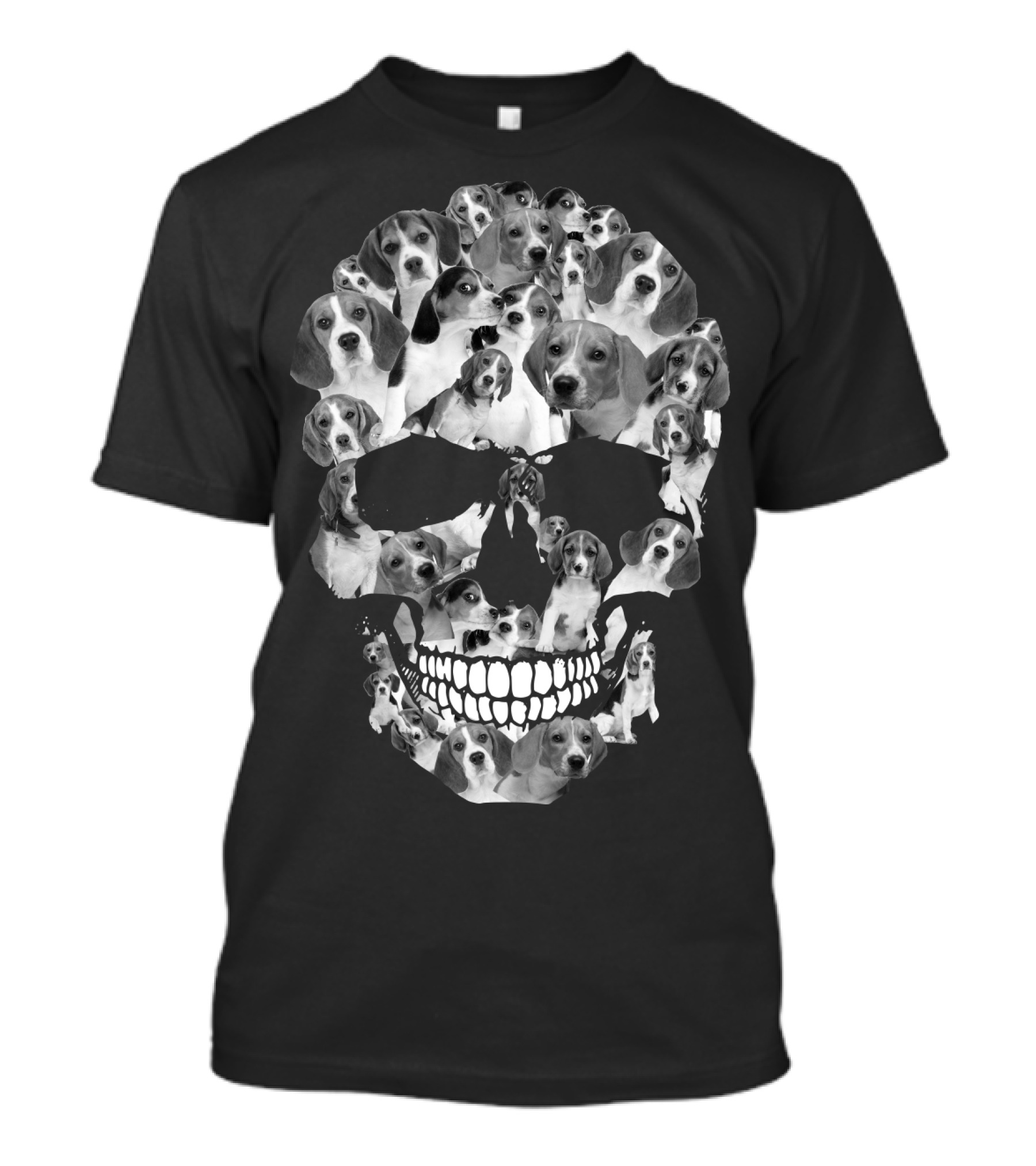 Beagle Skull Pattern Of Dog Faces T-Shirt