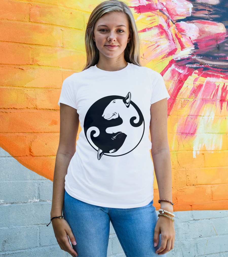 Yin Yang Bullterrier T-Shirt