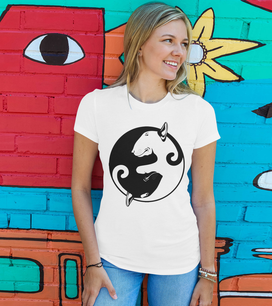Yin Yang Bullterrier T-Shirt