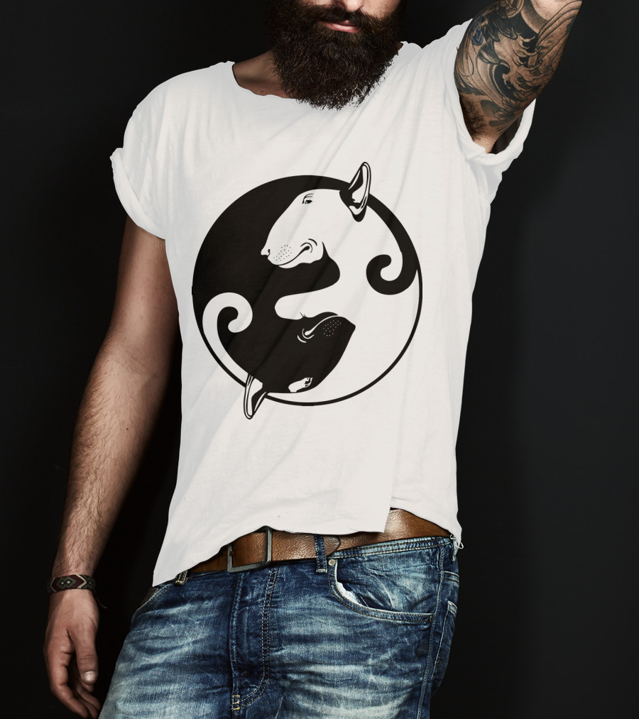 Yin Yang Bullterrier T-Shirt