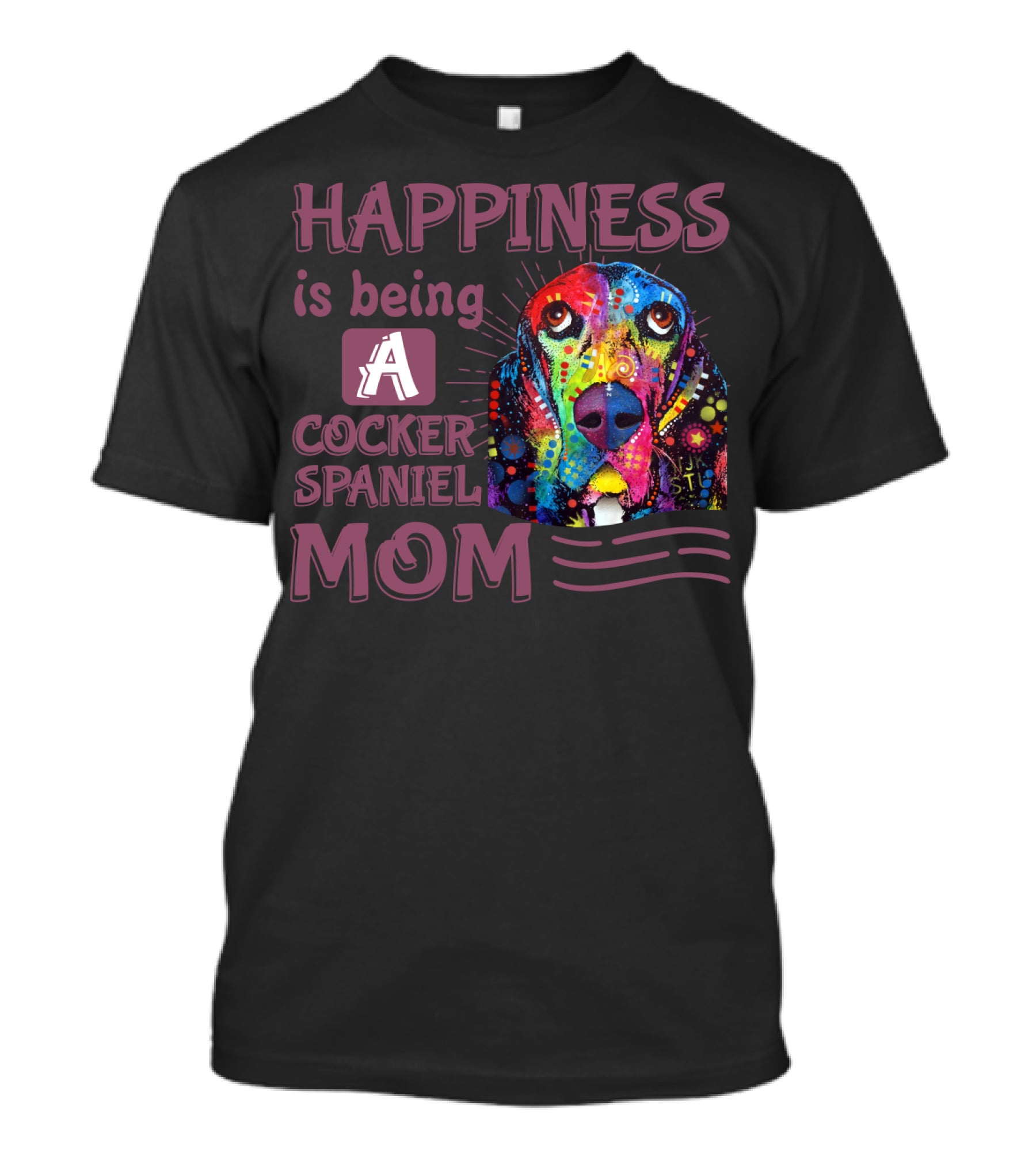 Happiness Is Being A Cocker Spaniel Mom T-Shirt