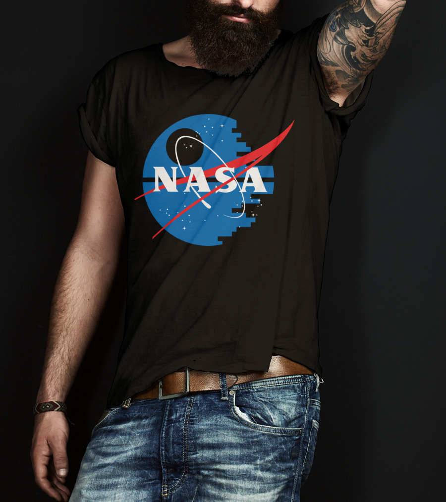 NASA Death Moon Star Wars Combination T-Shirt