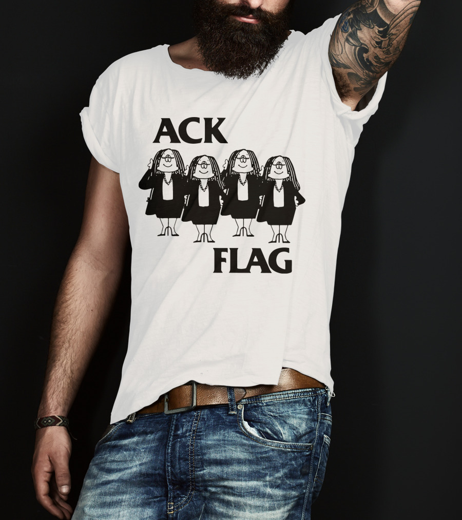 Ack Flag Cathy Comic Parody Black Flag T-Shirt