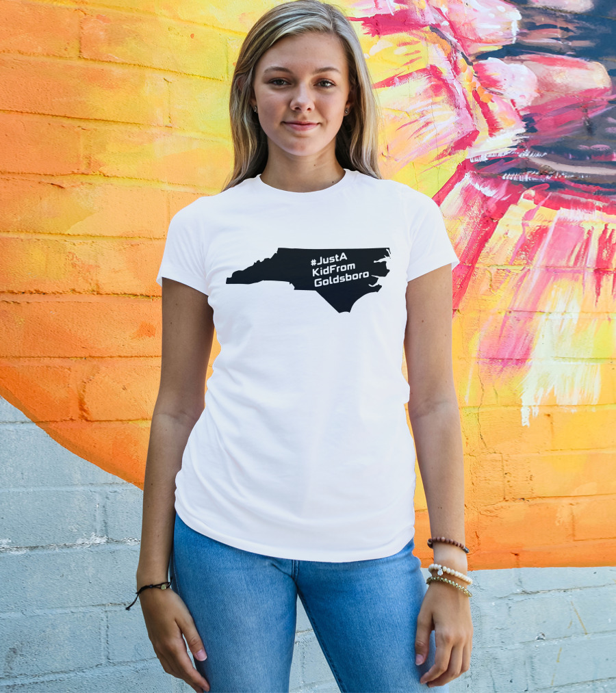 JustAKidFromGoldsboro North Carolina Map T-Shirt