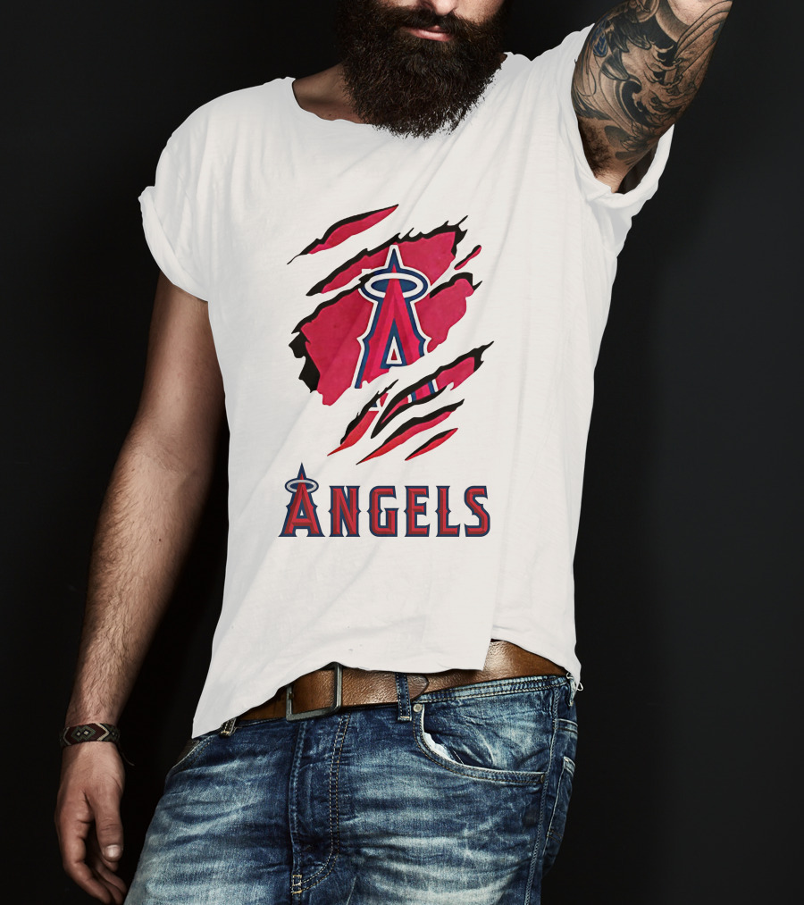 Los Angeles Angels Inside Baseball Claw Marks T-Shirt