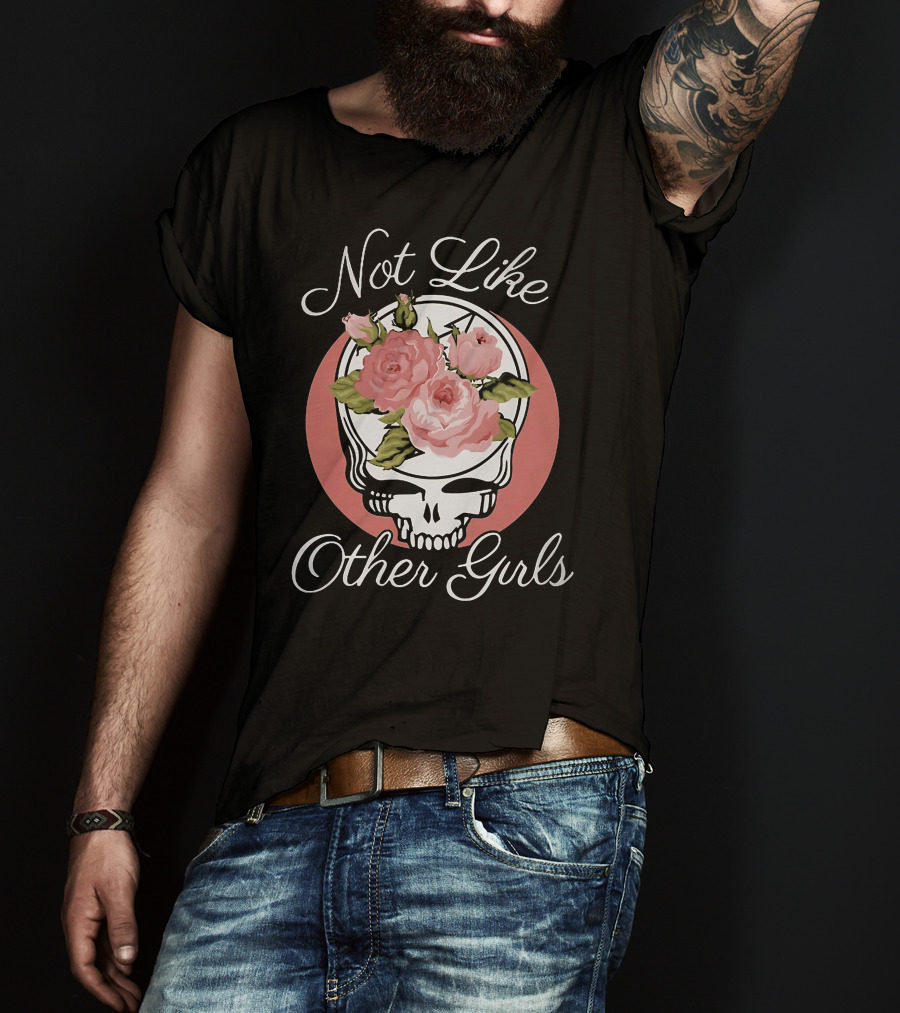 Grateful Dead Skull Not Like Other Girls Roses T-Shirt