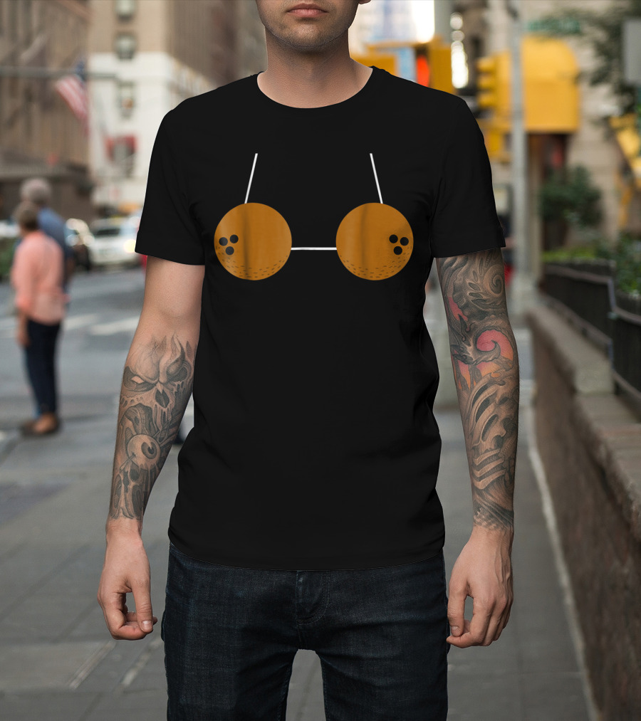 Hawaii Funny Coconut Bra Costume Bowling T-Shirt