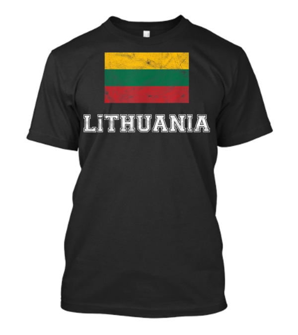 Lithuania Flag Vintage Distressed Look T-Shirt