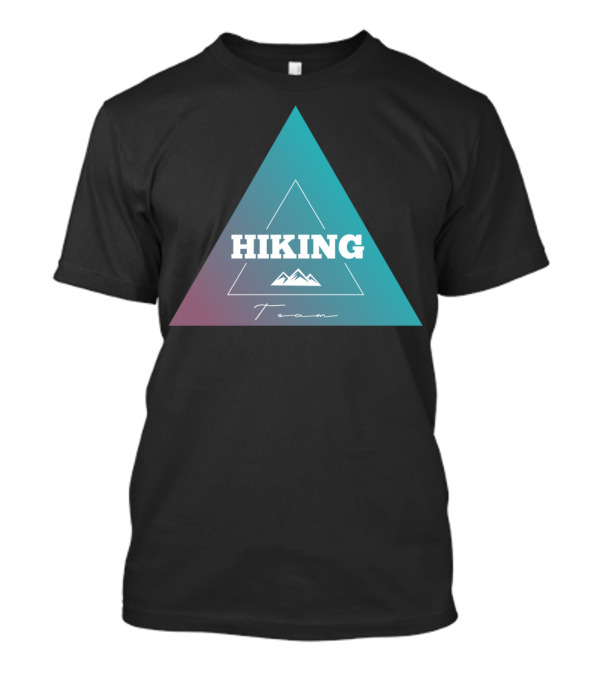Hiking Team Mountain Triangle Retro Gradient T-Shirt