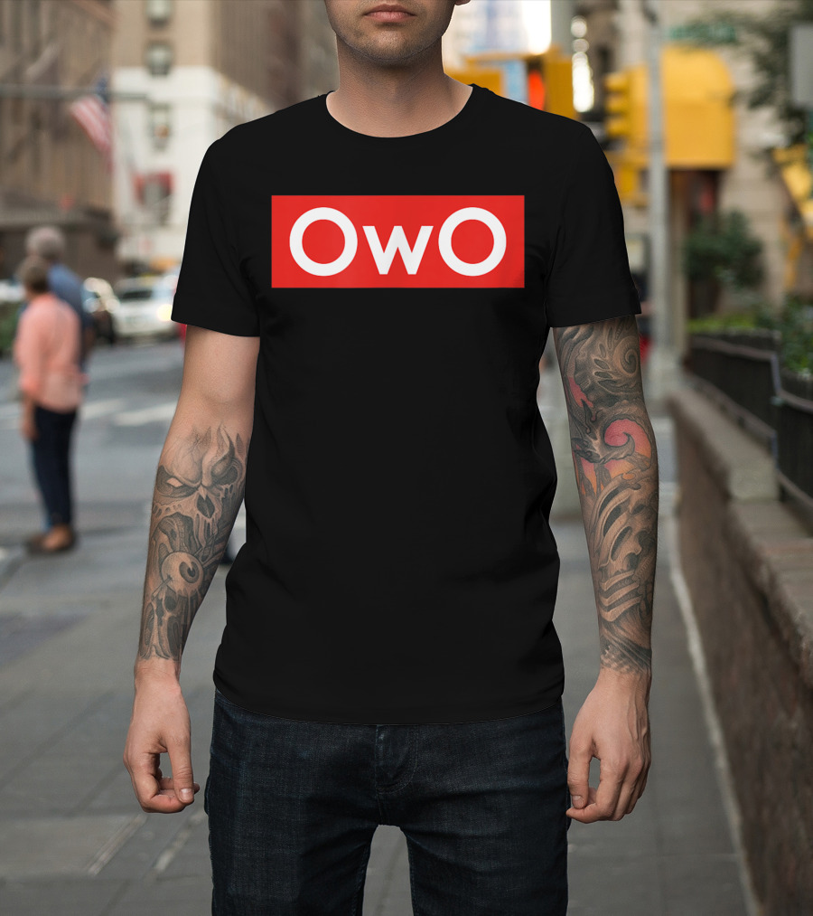 OWO Emoticon Red Box T-Shirt