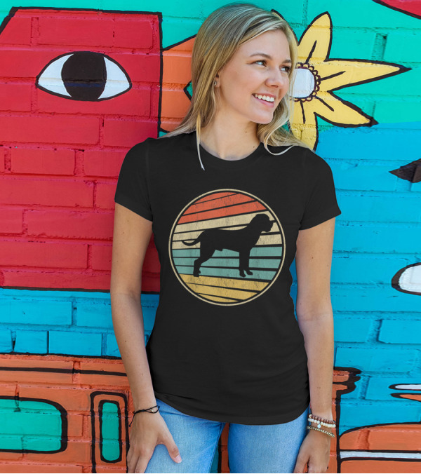 Cool Cane Corso Retro 70s 80s Dog Vintage Stripes T-Shirt