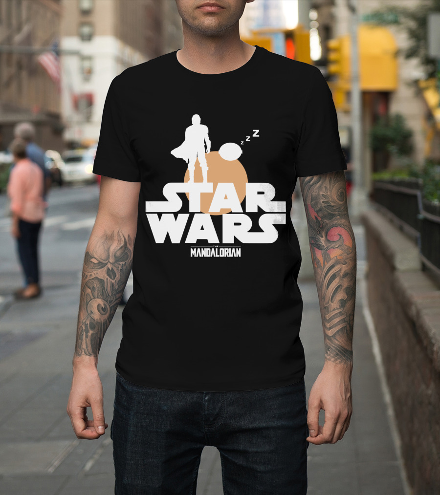 Star Wars The Mandalorian Sleeping Duo T-Shirt