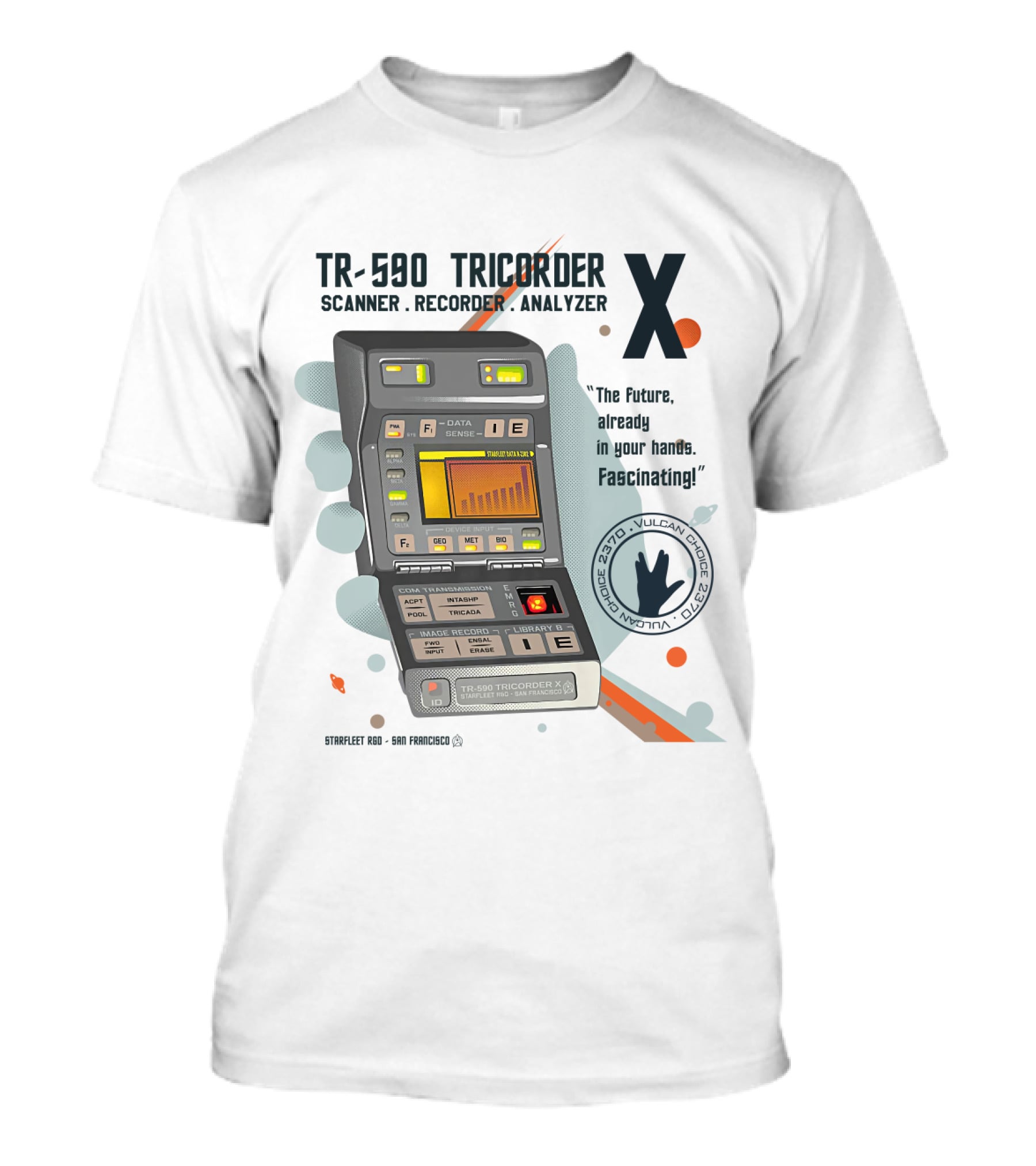 TR-590 Tricorder X Scanner Recorder Analyzer Star Trek Fascinating T-Shirt
