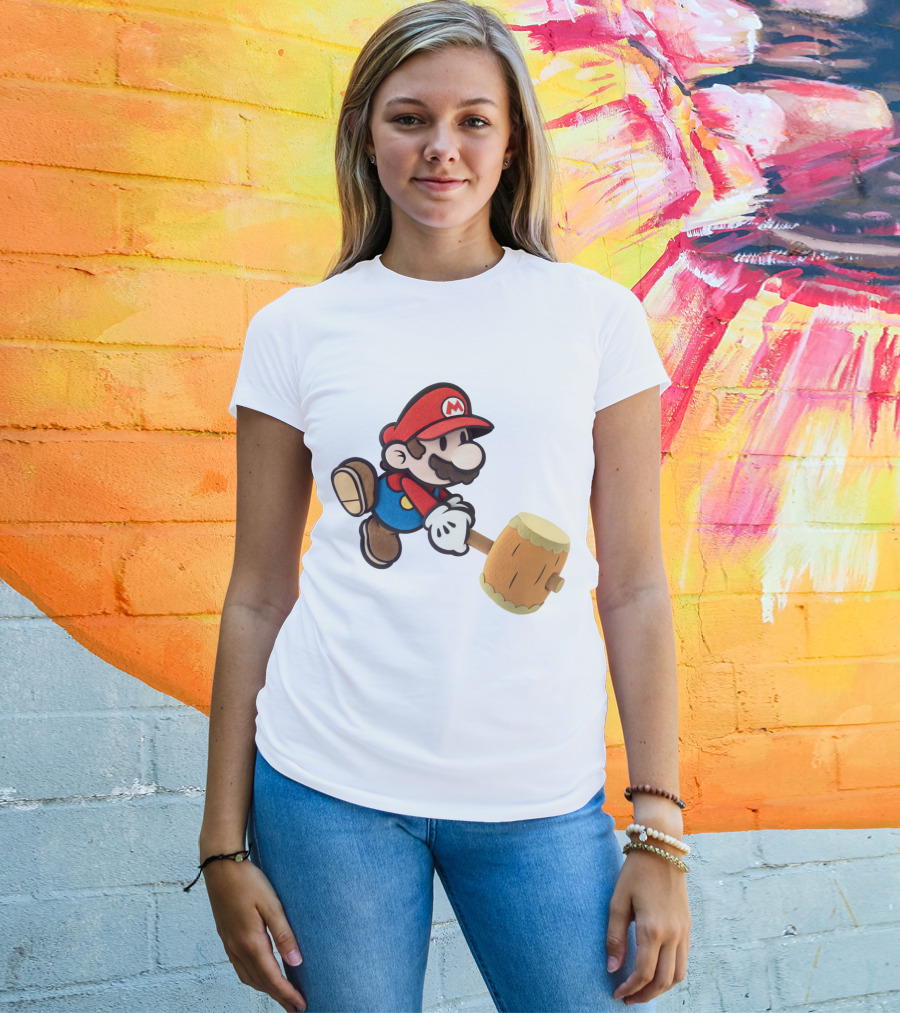 Super Mario Paper Hammer Mario T-Shirt