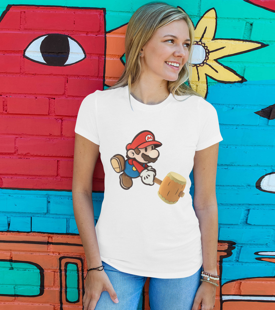 Super Mario Paper Hammer Mario T-Shirt