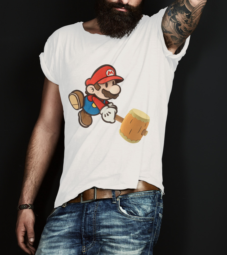 Super Mario Paper Hammer Mario T-Shirt
