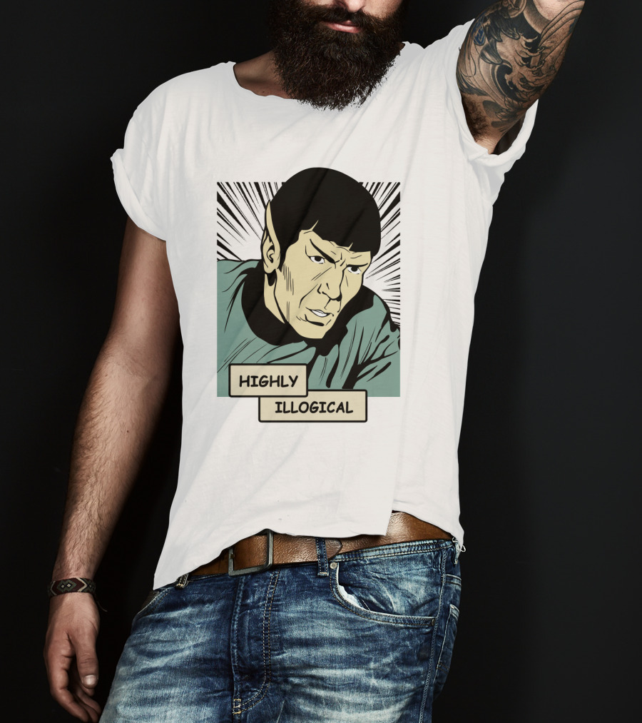 Star Trek Spock Highly Illogical Comic T-Shirt
