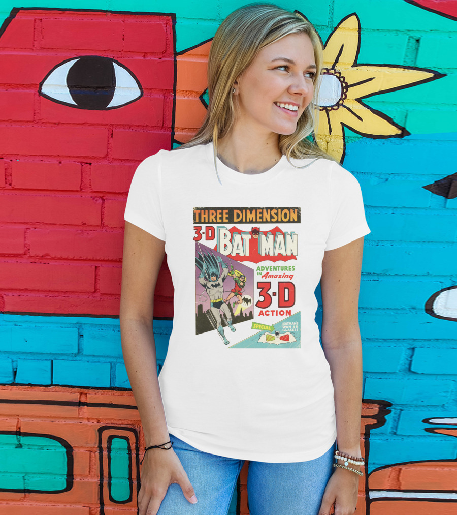Three Dimension 3-D Batman Adventures In Amazing 3-D Action Special Batman's Own 3-D Glasses T-Shirt