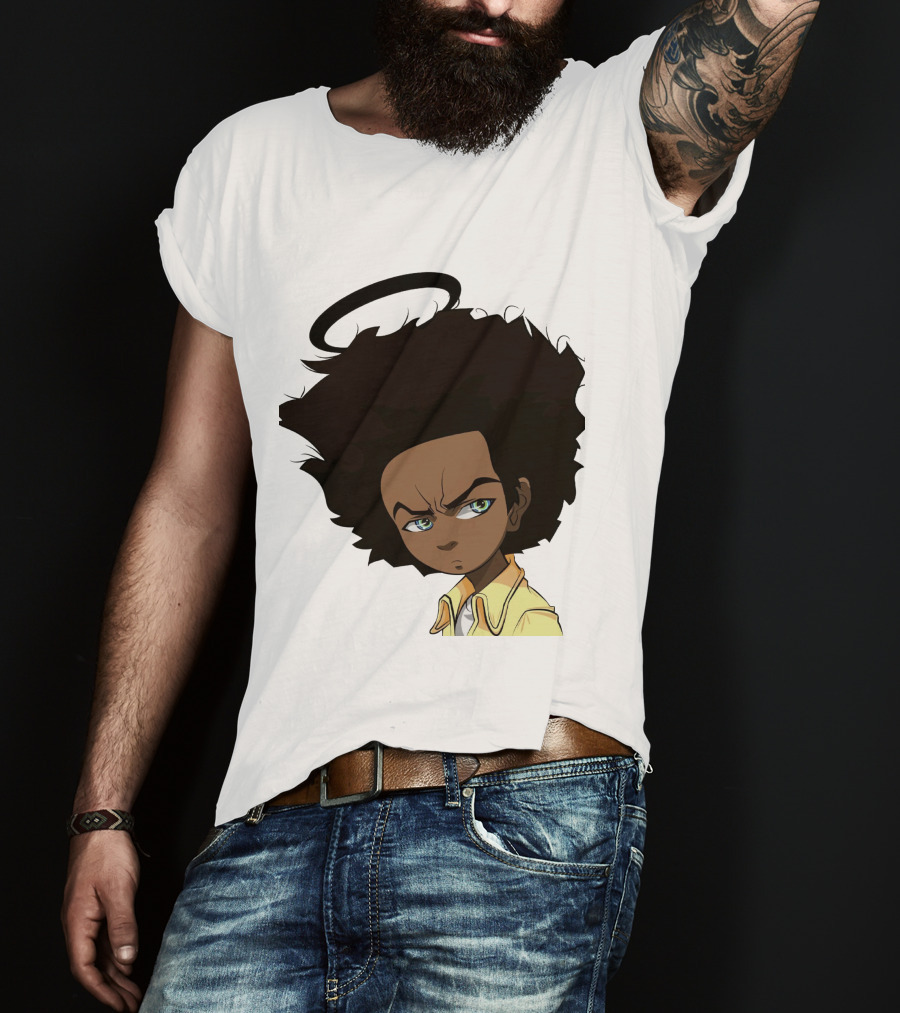 TBD7 Boondocks Huey Freeman Anime Halo T-Shirt