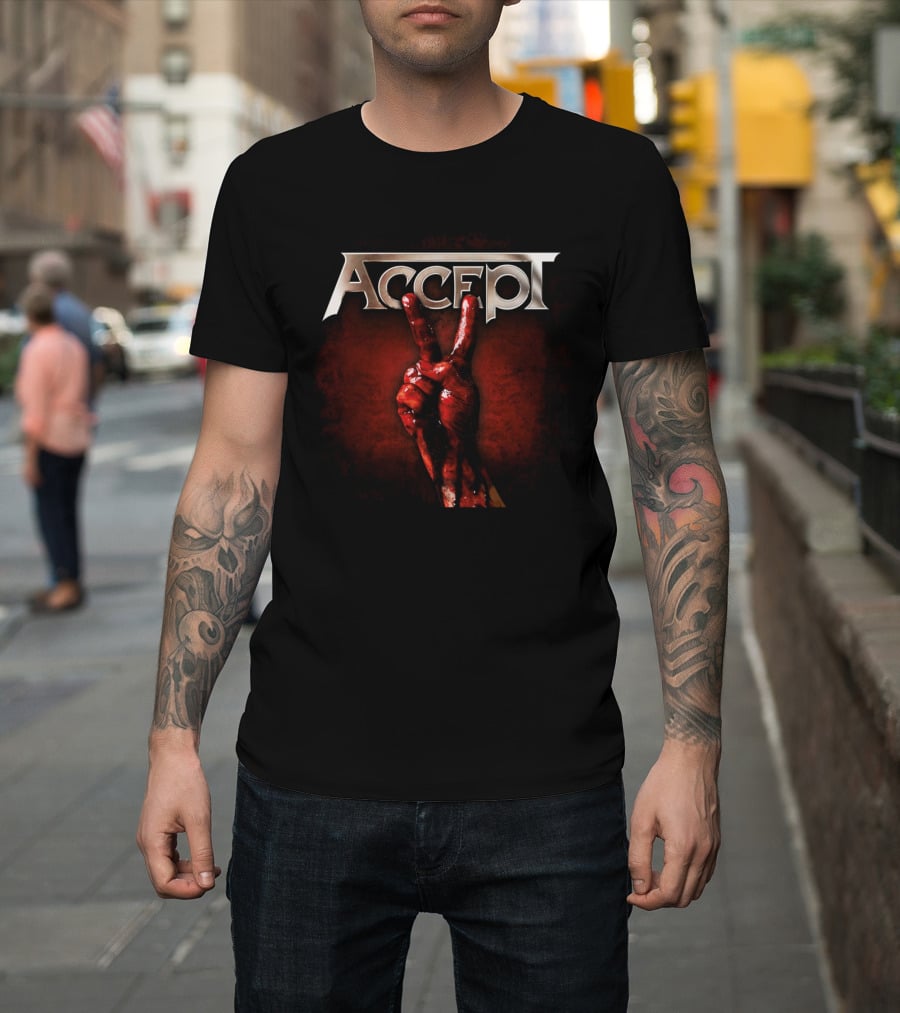 Accept Bloodied Peace Sign T-Shirt