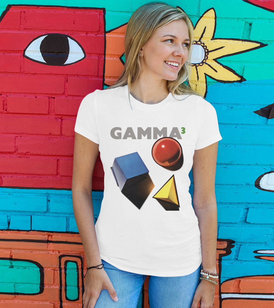 GAMMA 3 Geometric Shapes Cube Sphere Pyramid T-Shirt