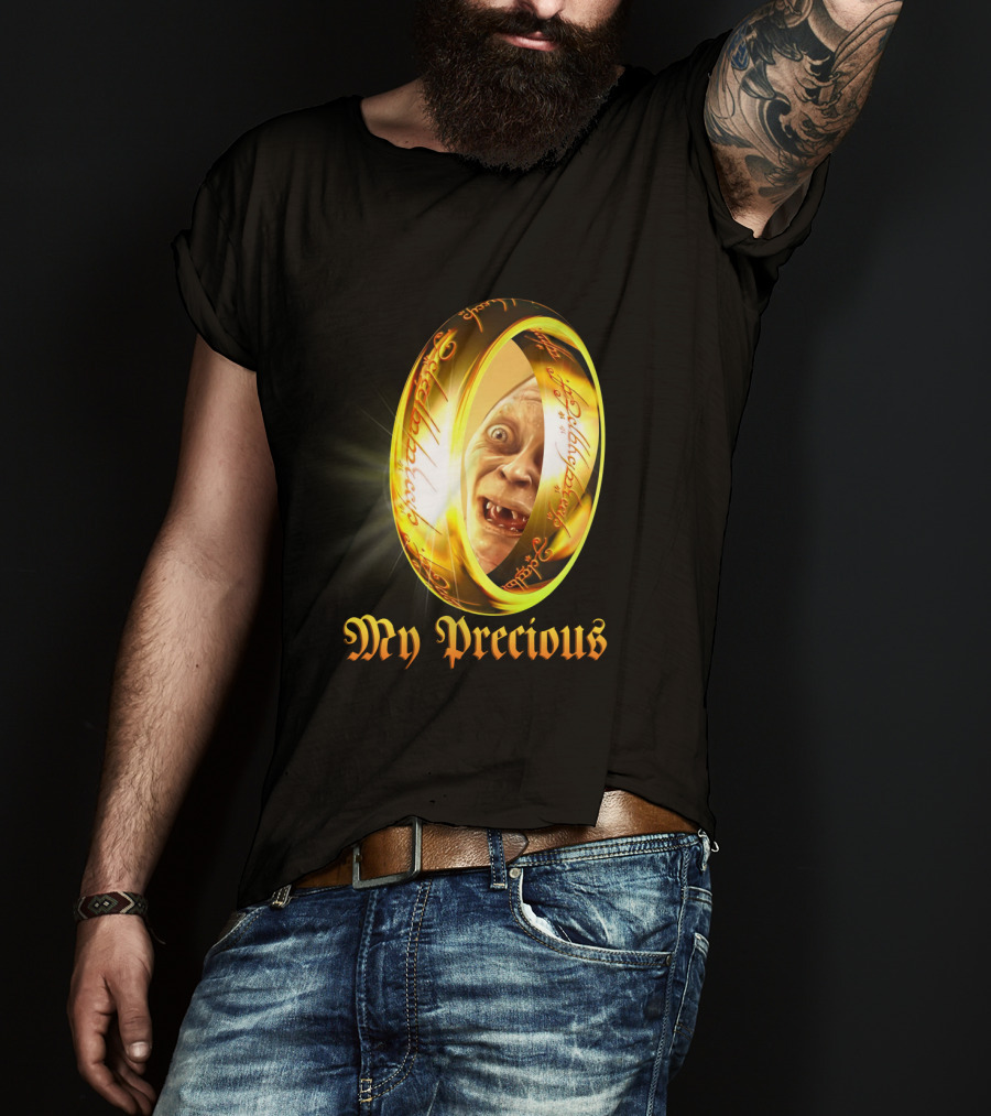 Lord Of The Rings My Precious Ring Gollum Reflection T-Shirt