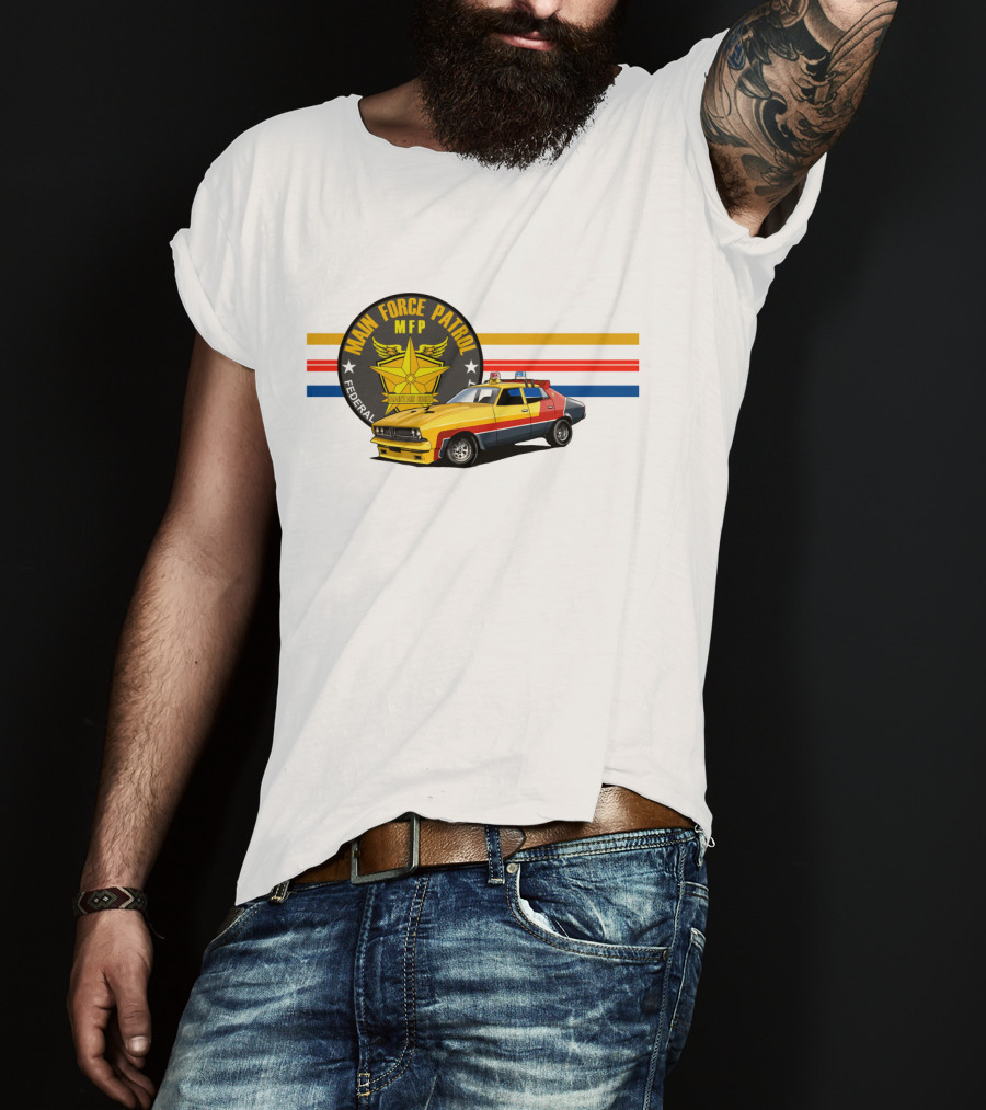 Mad Max Main Force Patrol MFP Federal Ford Falcon Interceptor T-Shirt