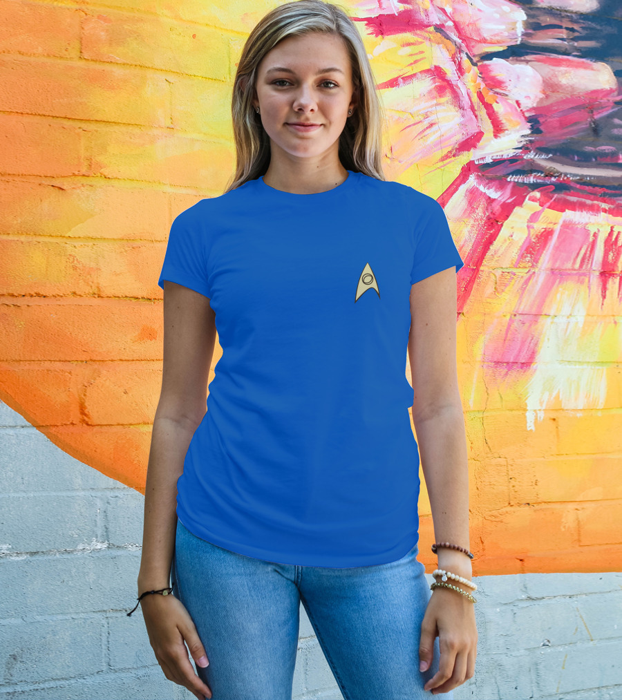 03 Original Star Trek Science Uniform Blue With Starfleet Insignia T-Shirt