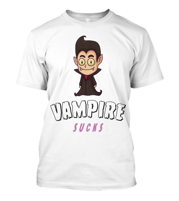 Halloween Season Greetings Vampire Sucks Cartoony Character T-Shirt