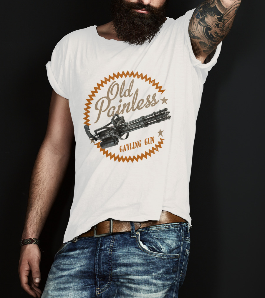 Old Painless Gatling Gun Predator T-Shirt