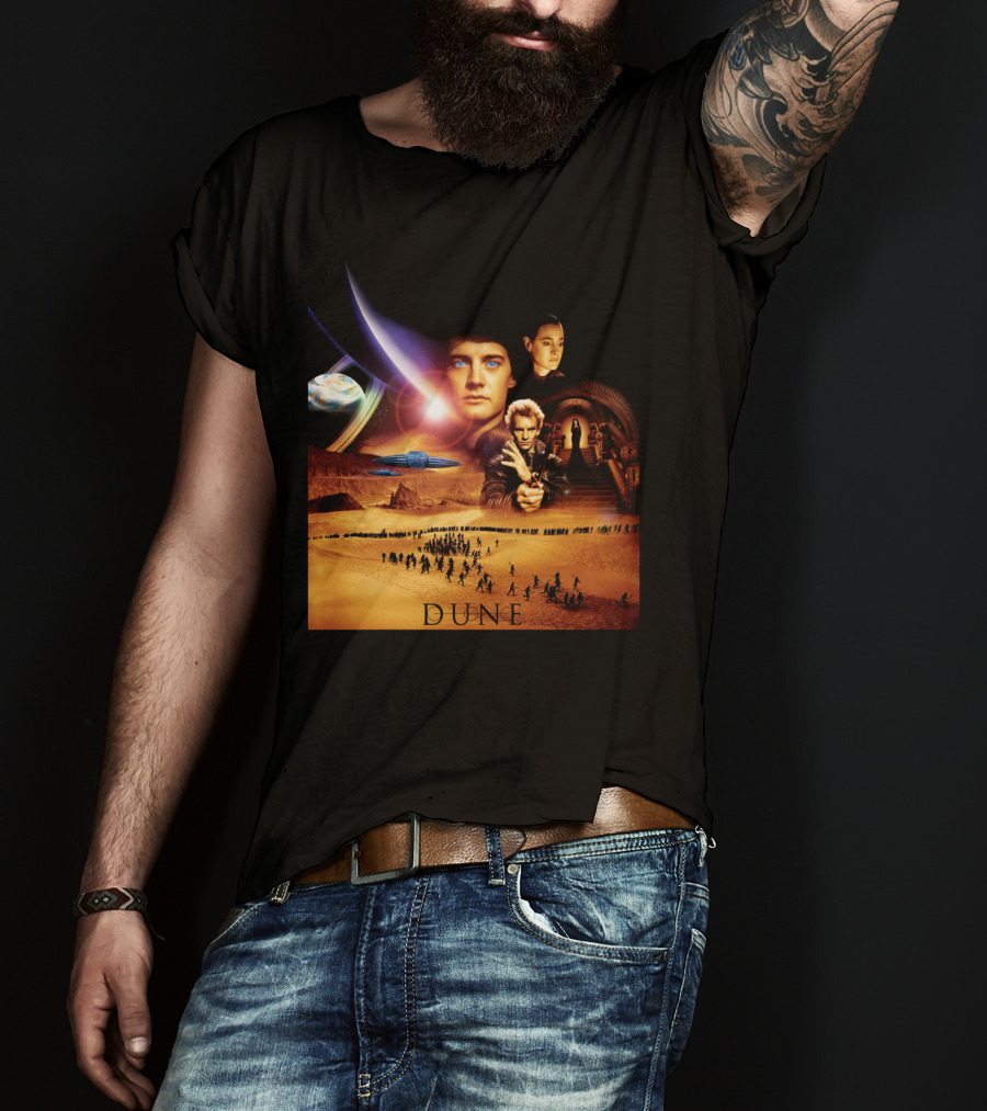 Dune Movie Characters And Desert Planet Collage T-Shirt